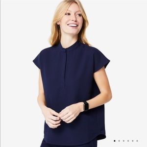 FIGS Rafaela Oversized Scrub Top Navy Blue